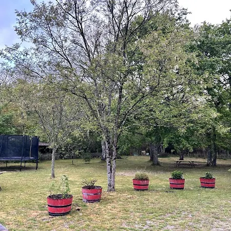 بيت للعطل En Bois Sur Grand Parc Arbore Proche De L Ocean